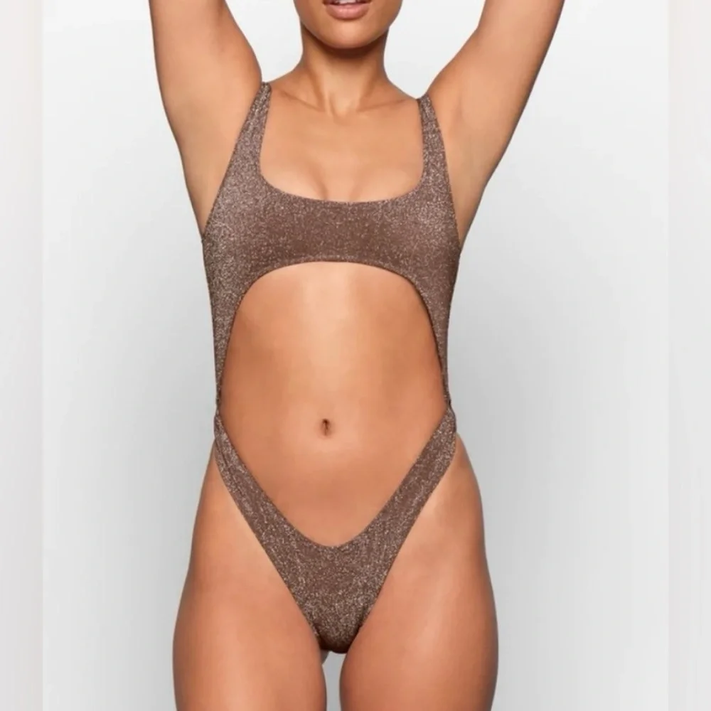 NWT Skims Glitter Swim Monokini Size XL
